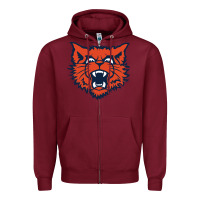 Burgundy evanston township high school Zipper Hoodie - linhVisuals