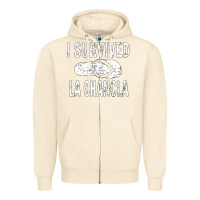 Sandshell I survived la chancla Zipper Hoodie - linhVisuals