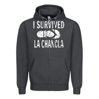 Smoke I survived la chancla Zipper Hoodie - linhVisuals