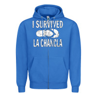 True Royal I survived la chancla Zipper Hoodie - linhVisuals