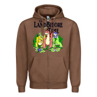 Chestnut land before time pastel dinosaur friends Zipper Hoodie - linhVisuals