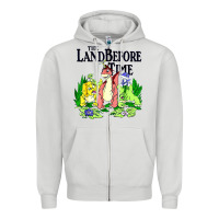 Dove Grey land before time pastel dinosaur friends Zipper Hoodie - linhVisuals