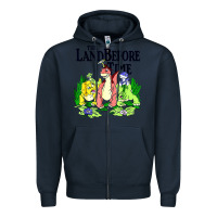 Navy land before time pastel dinosaur friends Zipper Hoodie - linhVisuals