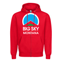 Red big sky montana Zipper Hoodie - linhVisuals