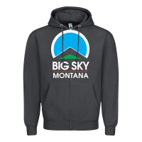Smoke big sky montana Zipper Hoodie - linhVisuals