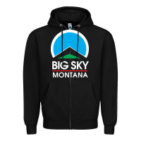 Black big sky montana Zipper Hoodie - linhVisuals