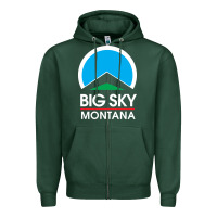 Sports Green big sky montana Zipper Hoodie - linhVisuals