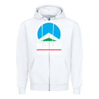 White big sky montana Zipper Hoodie - linhVisuals