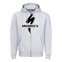 Heather Grey Specialized Bikes Bicycle Zipper Hoodie - linhVisuals