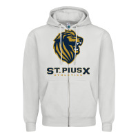 Dove Grey st pius x high school athletics Zipper Hoodie - linhVisuals