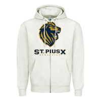 Oatmeal Heather st pius x high school athletics Zipper Hoodie - linhVisuals