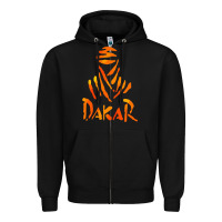 Black dakar rally Zipper Hoodie - linhVisuals
