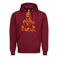 Burgundy dakar rally Zipper Hoodie - linhVisuals