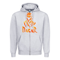 Heather Grey dakar rally Zipper Hoodie - linhVisuals