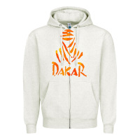 Oatmeal Heather dakar rally Zipper Hoodie - linhVisuals