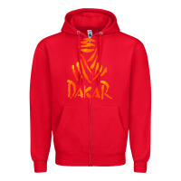 Red dakar rally Zipper Hoodie - linhVisuals
