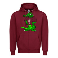 Burgundy foreman high school Zipper Hoodie - linhVisuals