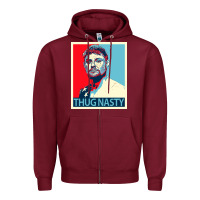 Burgundy bryce mitchell thug nasty Zipper Hoodie - linhVisuals