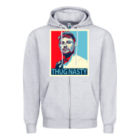 Heather Grey bryce mitchell thug nasty Zipper Hoodie - linhVisuals