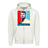 Oatmeal Heather bryce mitchell thug nasty Zipper Hoodie - linhVisuals