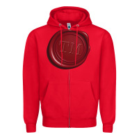 Red taskmaster seal Zipper Hoodie - linhVisuals