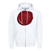 White taskmaster seal Zipper Hoodie - linhVisuals