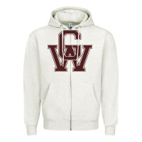 Oatmeal Heather george washington high school Zipper Hoodie - linhVisuals