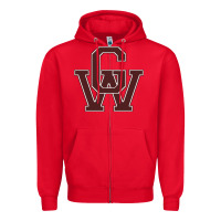 Red george washington high school Zipper Hoodie - linhVisuals