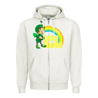 Oatmeal Heather lucky charms Zipper Hoodie - linhVisuals