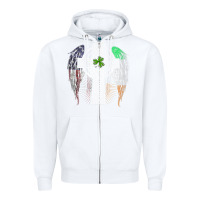 White irish american usa flag celtic cross st patrick's day premium t shirt Zipper Hoodie - linhVisuals