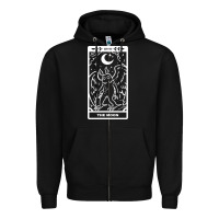 Black mothman   the moon Zipper Hoodie - linhVisuals