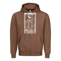 Chestnut mothman   the moon Zipper Hoodie - linhVisuals