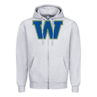 Heather Grey wooster high school Zipper Hoodie - linhVisuals