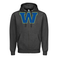 Charcoal Heather wooster high school Zipper Hoodie - linhVisuals