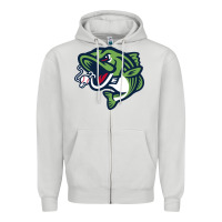 Dove Grey gwinnett stripers Zipper Hoodie - linhVisuals