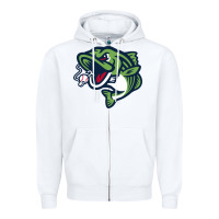 White gwinnett stripers Zipper Hoodie - linhVisuals