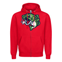 Red gwinnett stripers Zipper Hoodie - linhVisuals