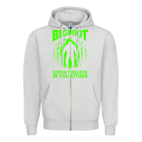 Dove Grey bigfoot believer t  shirt bigfoot doesnt believe in you either t  shir Zipper Hoodie - linhVisuals