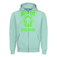 Seafoam bigfoot believer t  shirt bigfoot doesnt believe in you either t  shir Zipper Hoodie - linhVisuals