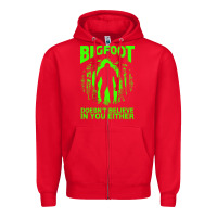 Red bigfoot believer t  shirt bigfoot doesnt believe in you either t  shir Zipper Hoodie - linhVisuals