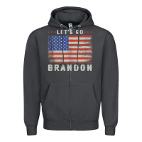 Smoke let’s go brandon funny vintage american flag tank top Zipper Hoodie - linhVisuals