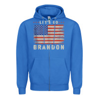 True Royal let’s go brandon funny vintage american flag tank top Zipper Hoodie - linhVisuals