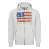 Dove Grey let’s go brandon funny vintage american flag tank top Zipper Hoodie - linhVisuals