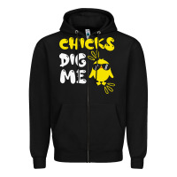Black chicks dig me Zipper Hoodie - linhVisuals