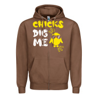 Chestnut chicks dig me Zipper Hoodie - linhVisuals