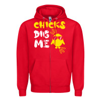 Red chicks dig me Zipper Hoodie - linhVisuals