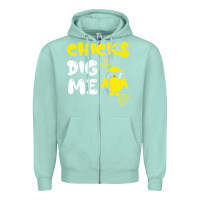 Seafoam chicks dig me Zipper Hoodie - linhVisuals