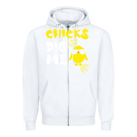 White chicks dig me Zipper Hoodie - linhVisuals