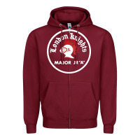 Burgundy chl retro ohl knights Zipper Hoodie - linhVisuals