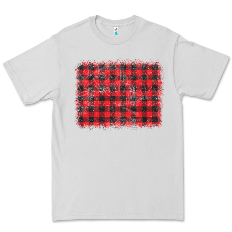 Distressed Buffalo Plaid Background Premium Tee by CowCowDesign | Teevron